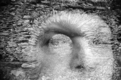 "Good & Gone: Celtic Iron, Double Exposed" - Camera: Nikon F100, set to double exposure. Film: Foma Retropan 320.